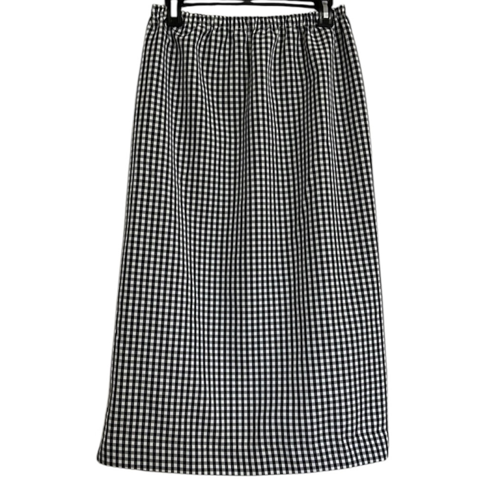 Women’s Blue/White Checkered Handmade Long Modest Skirt